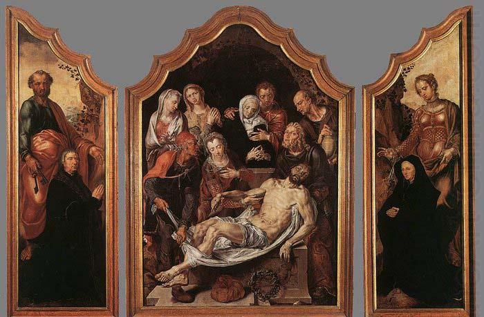HEEMSKERCK, Maerten van Triptych of the Entombment